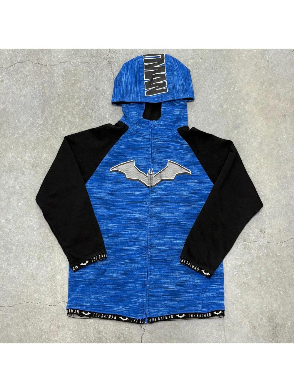 The Batman Logo Boys Full Zip Hoodie